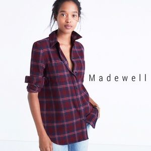 Madewell classic ex-boyfriend flannel Jensen shirt